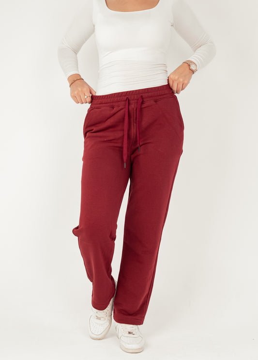Winter Burgundy Sweatpants