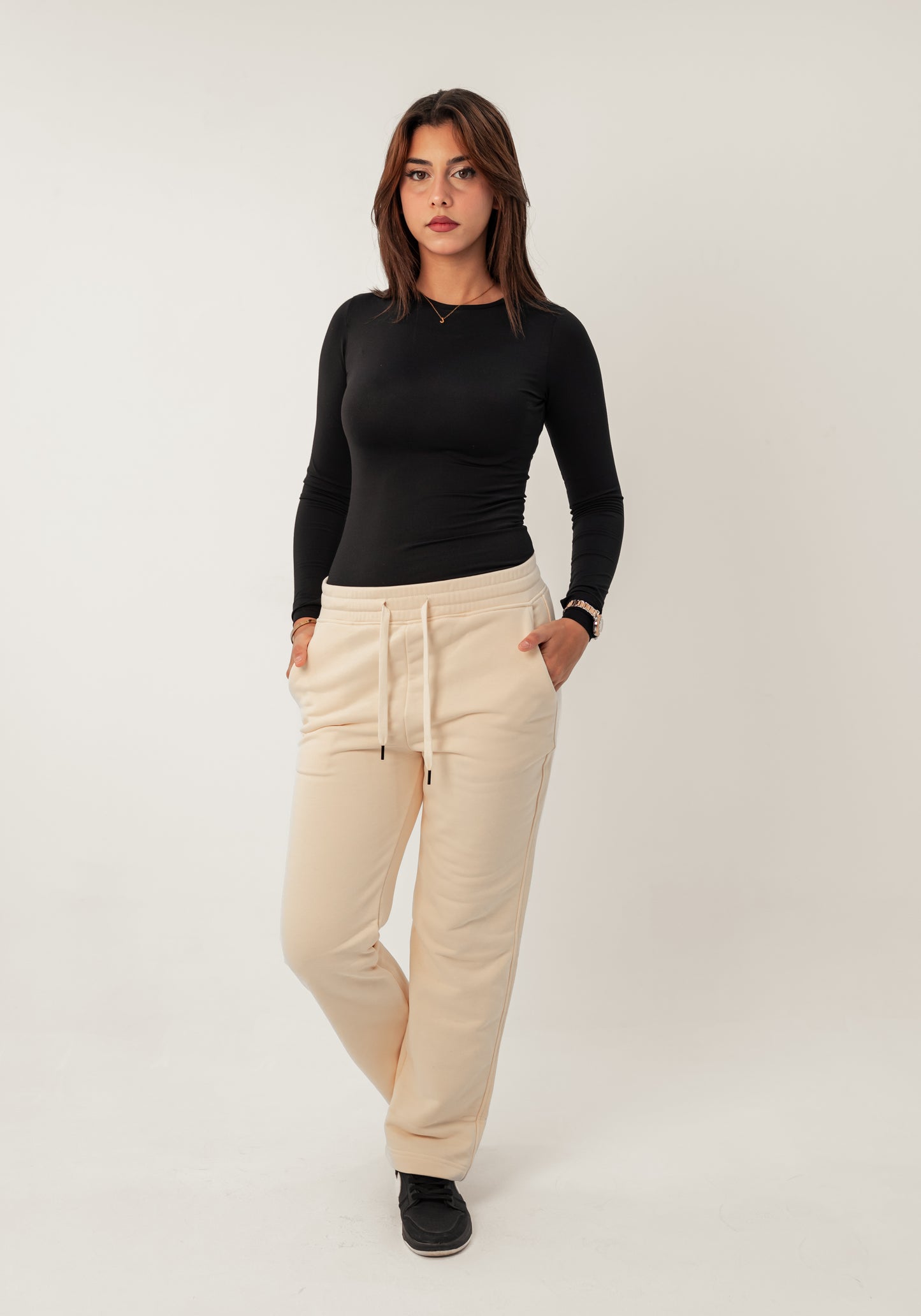 Beige French Terry Sweatpants