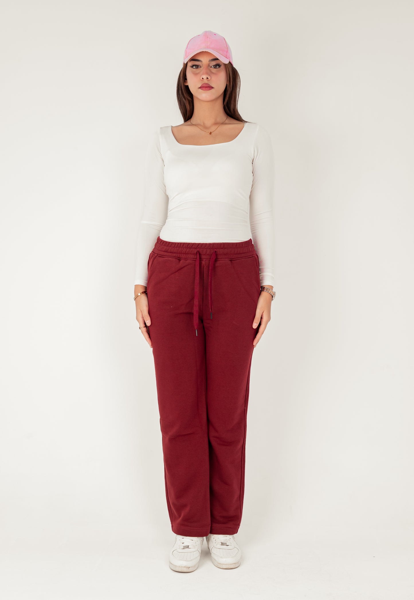 Burgundy French Terry Sweatpants