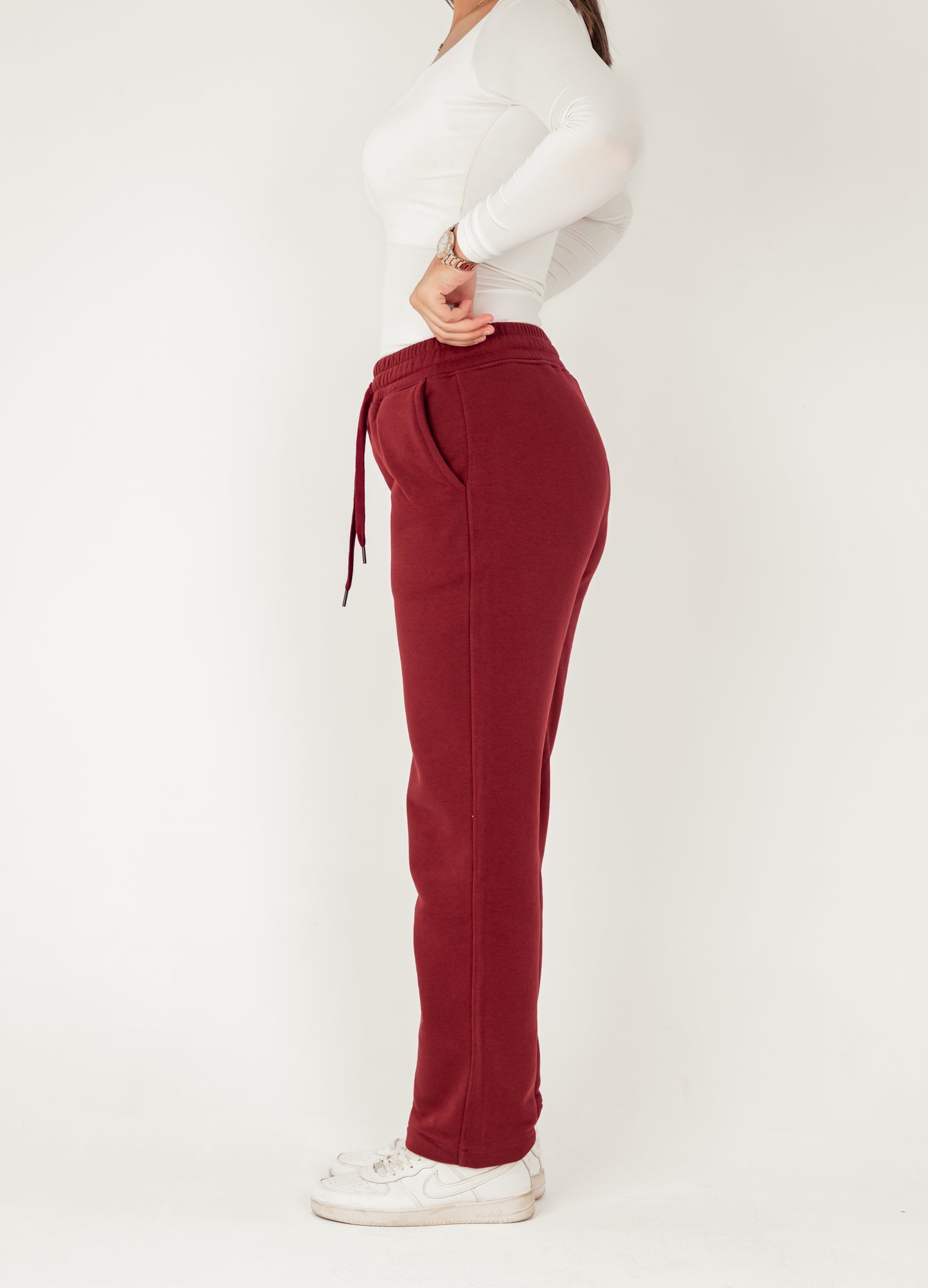 Burgundy French Terry Sweatpants