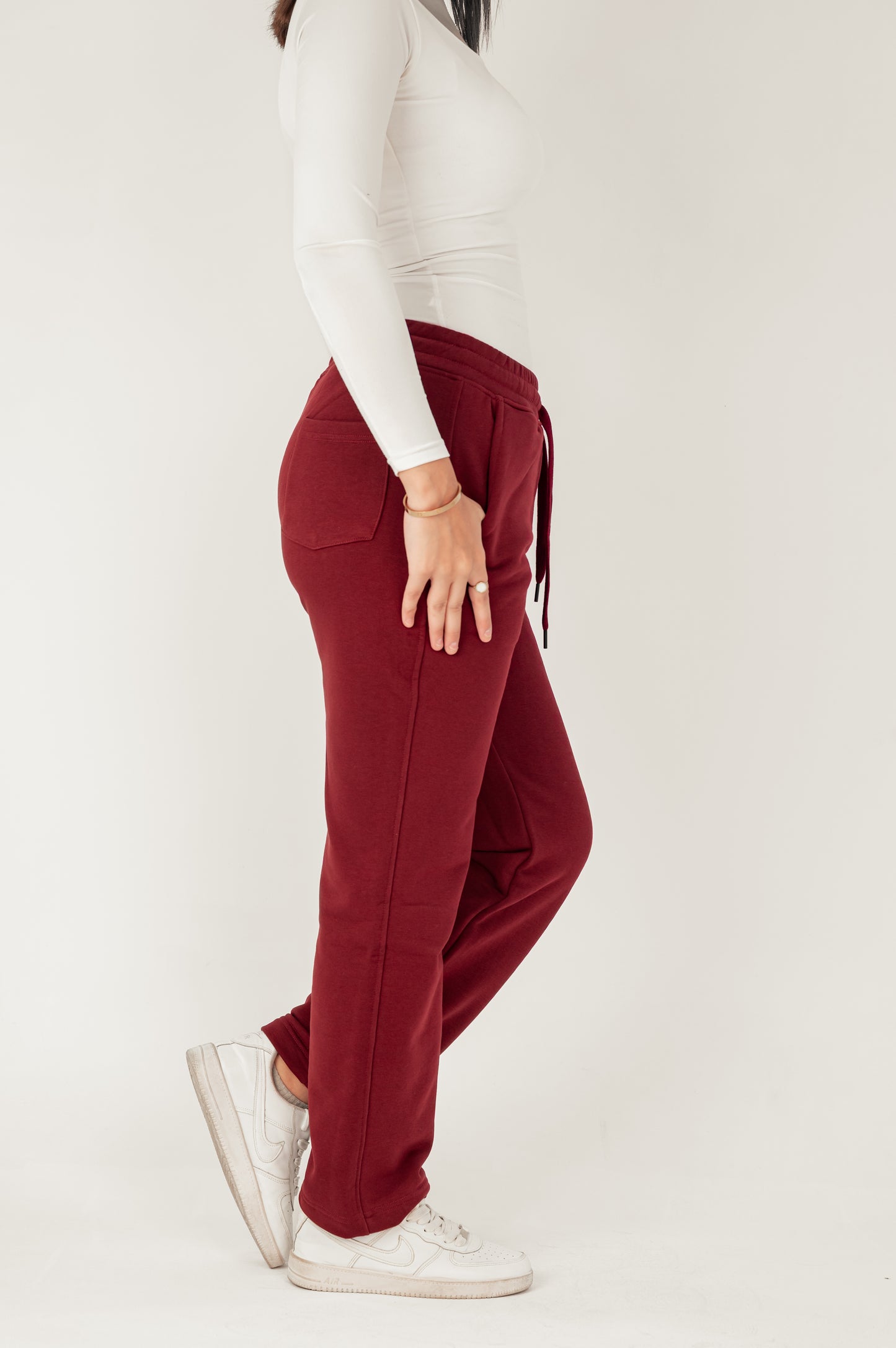 Burgundy French Terry Sweatpants