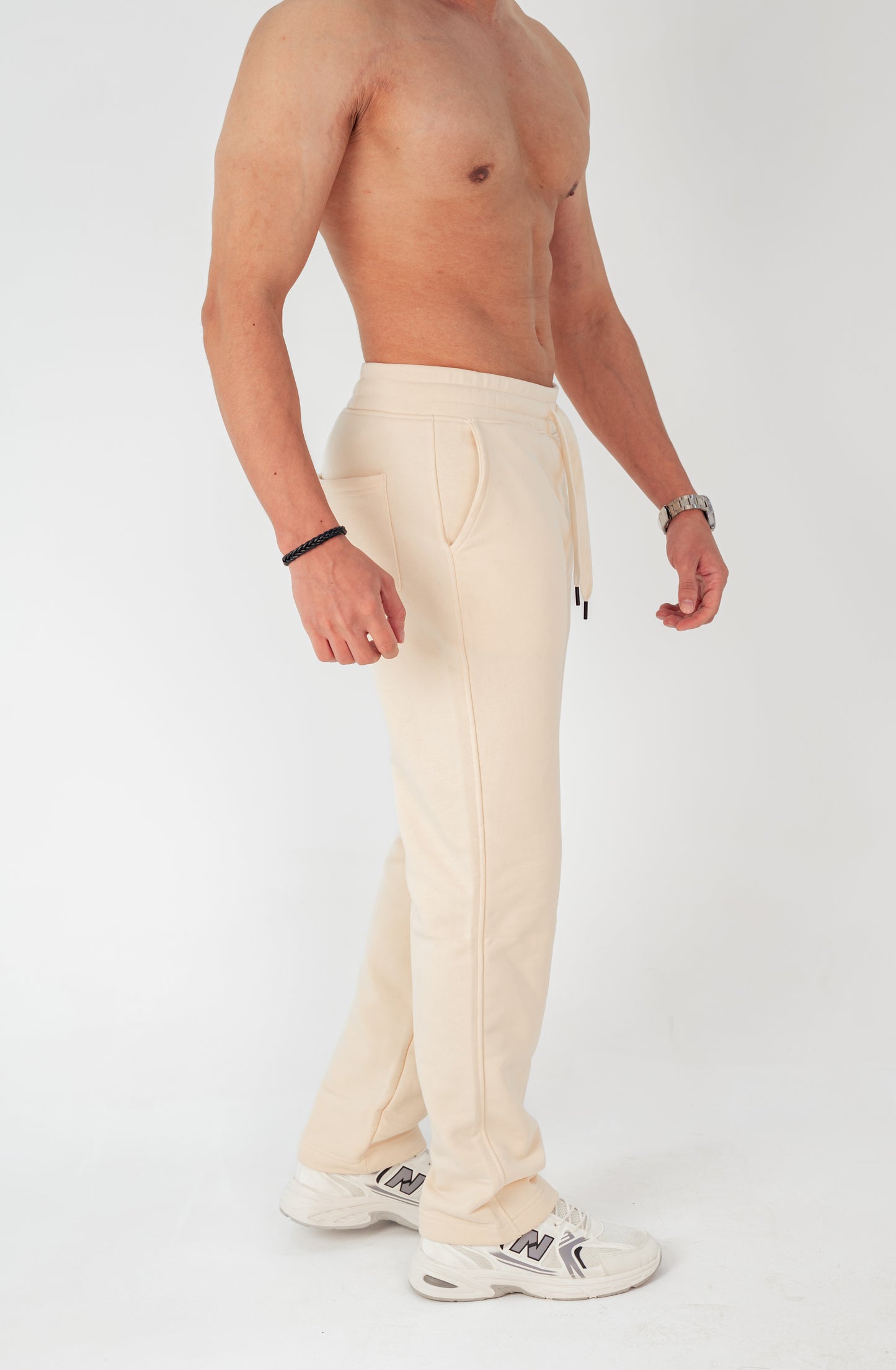 Beige French Terry Sweatpants