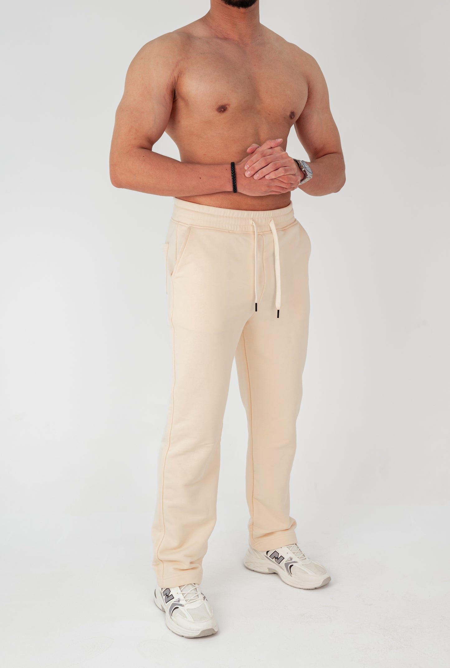 Beige French Terry Sweatpants