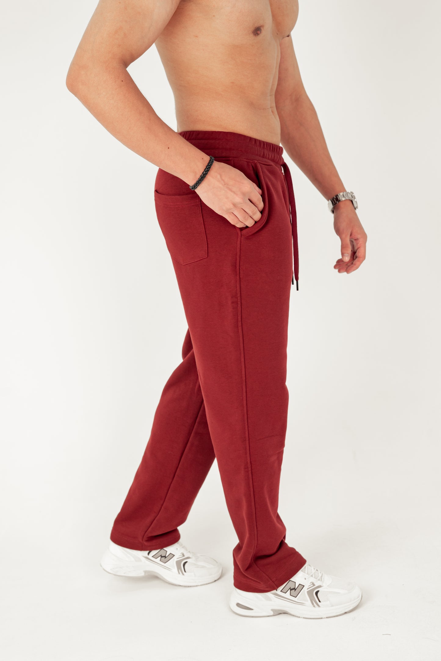 Burgundy French Terry Sweatpants