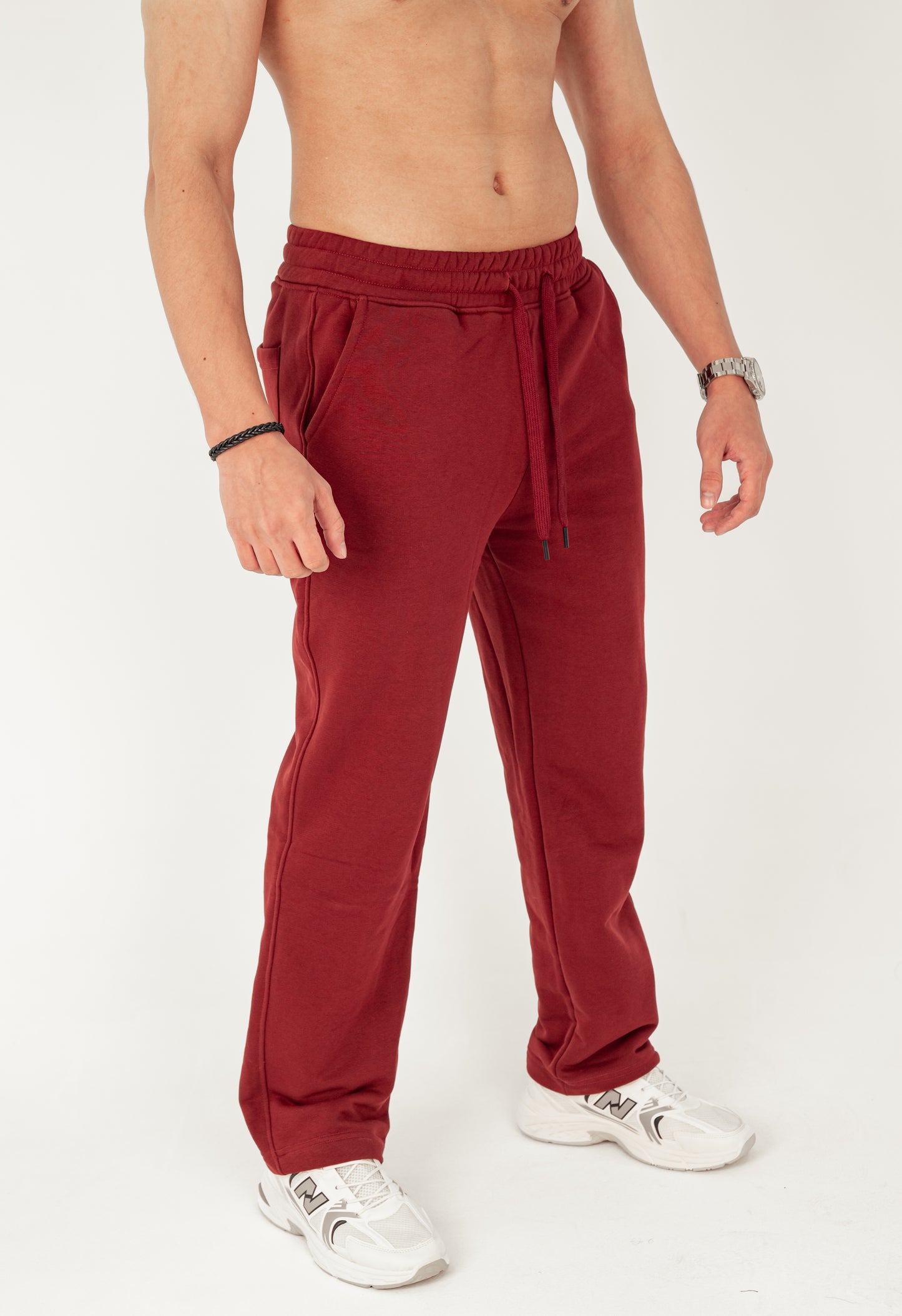 Burgundy French Terry Sweatpants