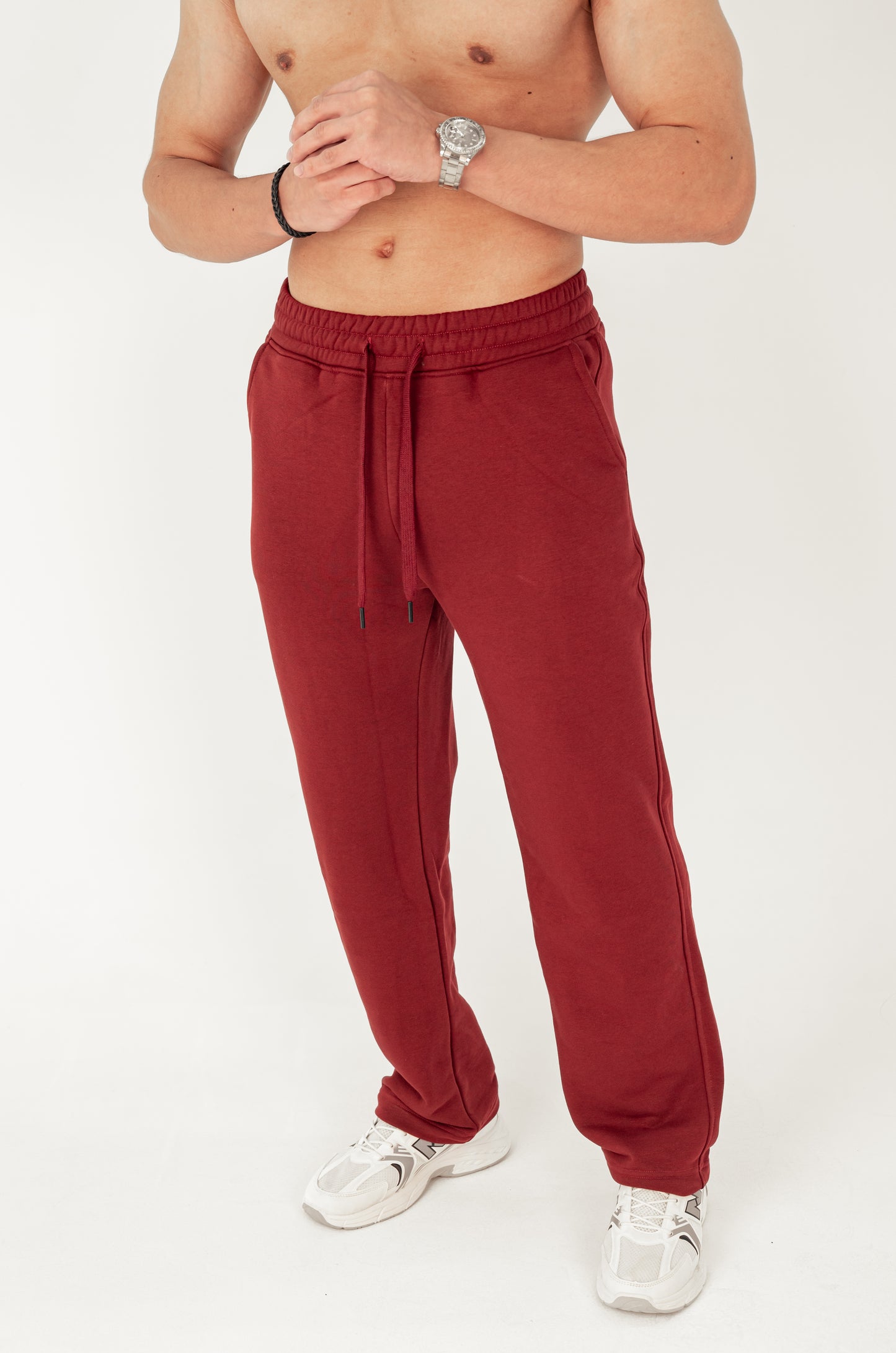 Burgundy French Terry Sweatpants